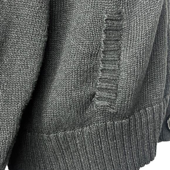 TIARA International Fair Isle Knit Button Up Black Sweater Cardigan Size Medium - Picture 8 of 10